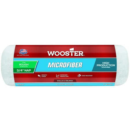 Wooster 9" Paint Roller Cover, 3/4" Nap, Microfiber R525-9